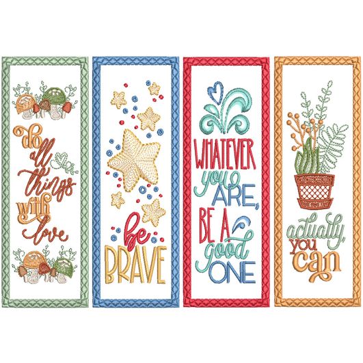 ITH Bookmarks Set 11 | Machine Embroidery Designs by JuJu