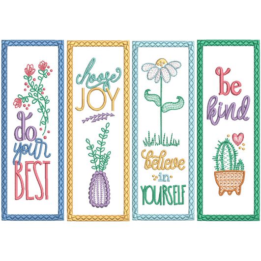 ITH Bookmarks Set 12 | Machine Embroidery Designs by JuJu