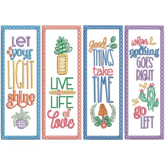 ITH Bookmarks Set 14 | Machine Embroidery Designs by JuJu