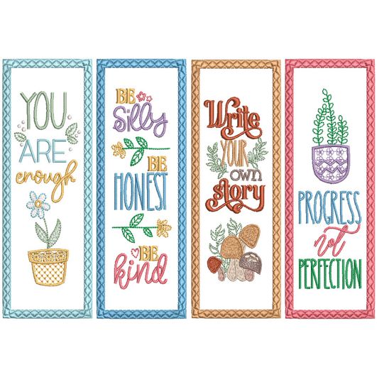 ITH Bookmarks Set 16 | Machine Embroidery Designs by JuJu