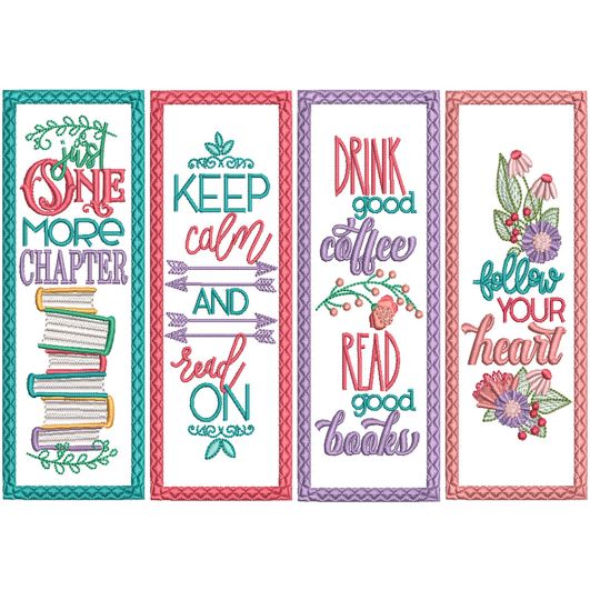 ITH Bookmarks Set 5 | Machine Embroidery Designs by JuJu