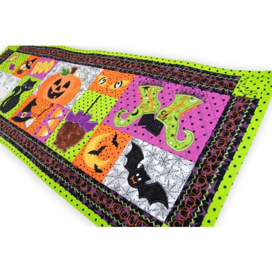 In The Hoop Halloween Table Runner | Machine Embroidery Designs by JuJu