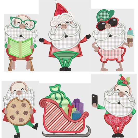 Jolly Santa Digital Embroidery Designs by JuJu
