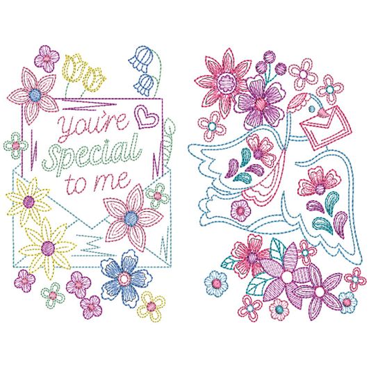 Just Because Greeting Cards 2 Digital Embroidery Designs by JuJu 