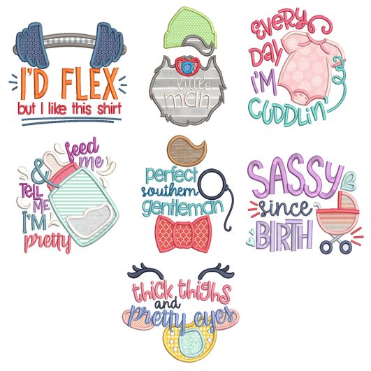 Kids Word Art 3 Machine Embroidery Designs by JuJu