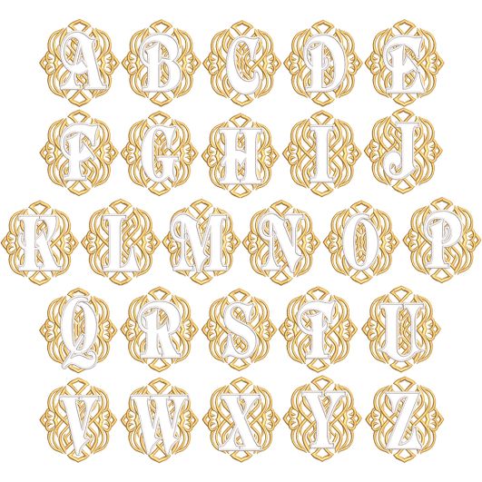 Kingston Monogram Digital Embroidery Machine Designs by JuJu