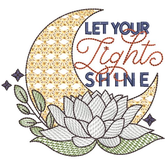 Let Your Light Shine | Machine Embroidery Designs by JuJu