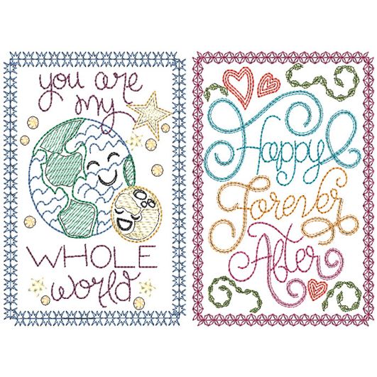 Love Greeting Cards 5 | Machine Embroidery Designs by JuJu