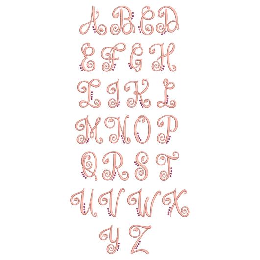 Lucille Monogram | Machine Embroidery Designs by JuJu