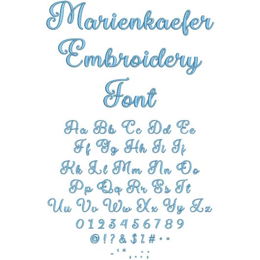 Marienkaefer Embroidery Font | Machine Embroidery Designs by JuJu