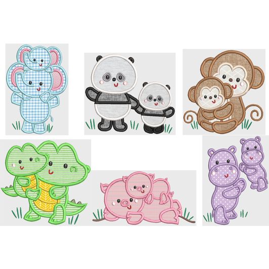 Me And You Critters Applique Machine Embroidery Designs by JuJu 