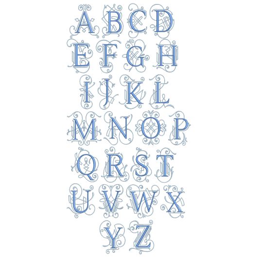 Mingled Monogram Machine Embroidery Designs By JuJu