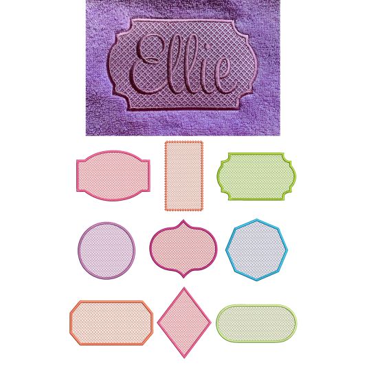 Motif Filled Knockdown Stitch Frames Set 4 Machine Embroidery Designs By JuJu