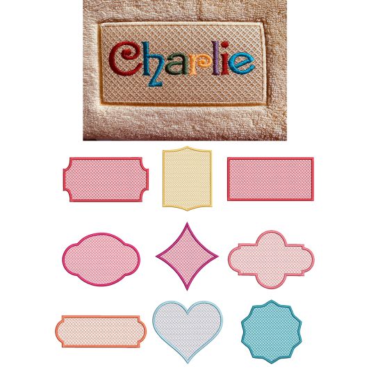 Motif Filled Knockdown Stitch Frames Set 5 Machine Embroidery Designs By JuJu