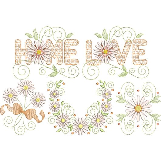Must Love Daisies | Machine Embroidery Designs by JuJu
