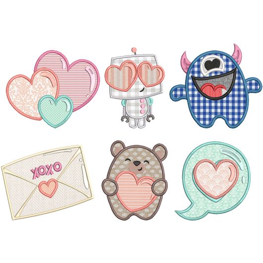 My Funny Valentine Applique | Machine Embroidery Designs by JuJu