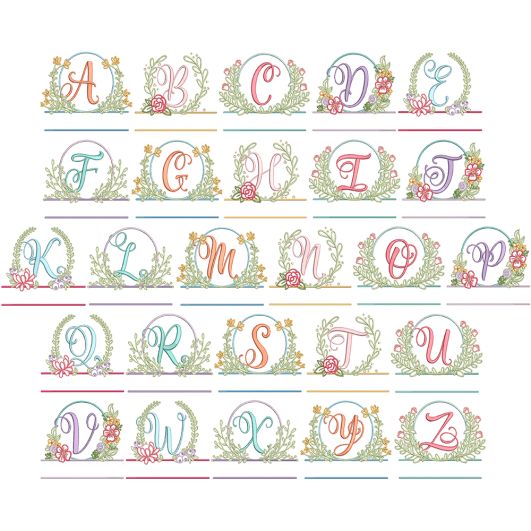 Natalia Monogram | Machine Embroidery Designs by JuJu