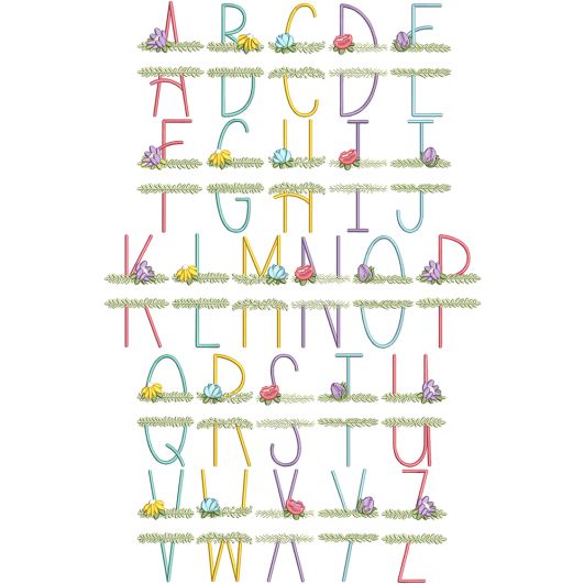 Natalie Alphabet | Machine Embroidery Designs by JuJu
