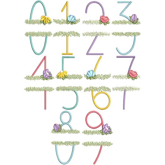 Natalie Numbers | Machine Embroidery Designs by JuJu