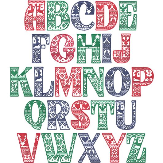 Nordic Alphabet | Machine Embroidery Designs by JuJu