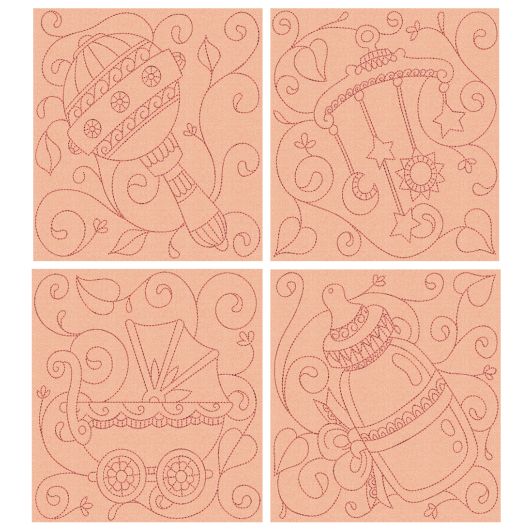 Nursery Quilt Blocks 1 Machine Embroidery Designs by JuJu