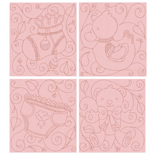 Nursery Quilt Blocks 3 Digital Machine Embroidery Designs by JuJu