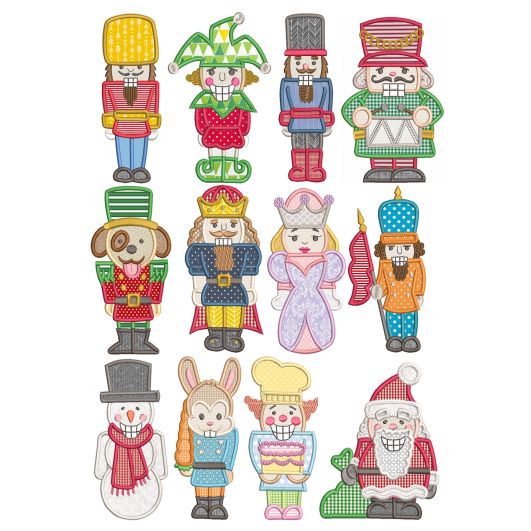 Nutcrackers Applique Machine Embroidery Designs By JuJu