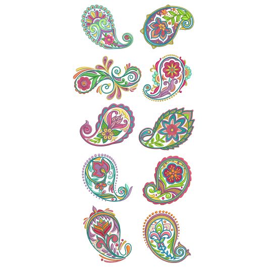 Perfect Paisley Machine Embroidery Designs by JuJu
