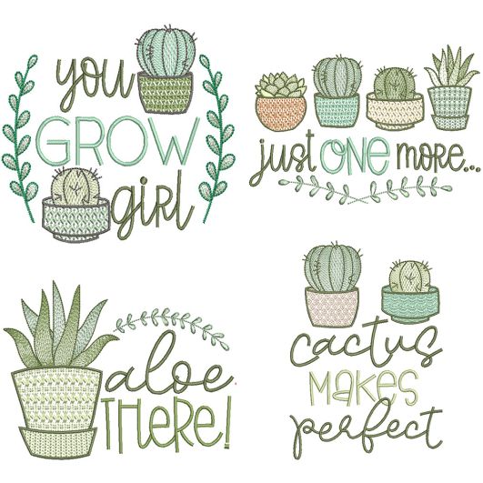 Plant Lovers 6 | Machine Embroidery Designs by JuJu