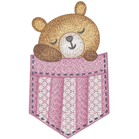 Pocket Bear | Machine Embroidery Designs by JuJu
