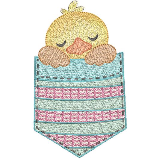 Pocket Duck | Machine Embroidery Designs by JuJu