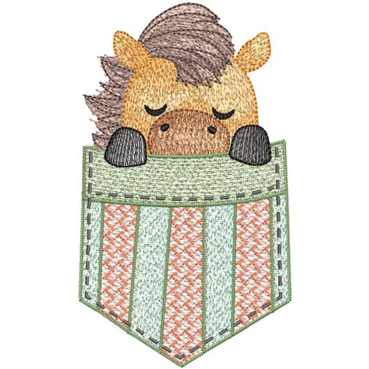 Pocket Horse | Machine Embroidery Designs by JuJu