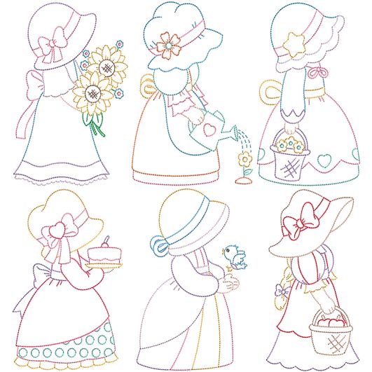 Prairie Girls | Machine Embroidery Designs by JuJu