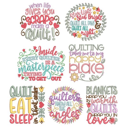 Quilting Word Art 1 Machine Embroidery Designs By JuJu
