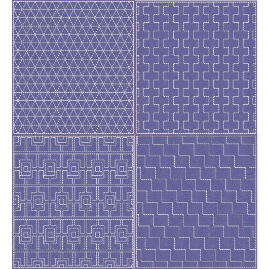 Sashiko Quilt Blocks 19 Machine Embroidery Designs by JuJu