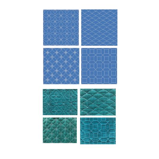 Sashiko Quilt Blocks 1 Machine Embroidery Designs by JuJu
