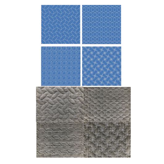 Sashiko Quilt Blocks 3 Machine Embroidery Designs by JuJu