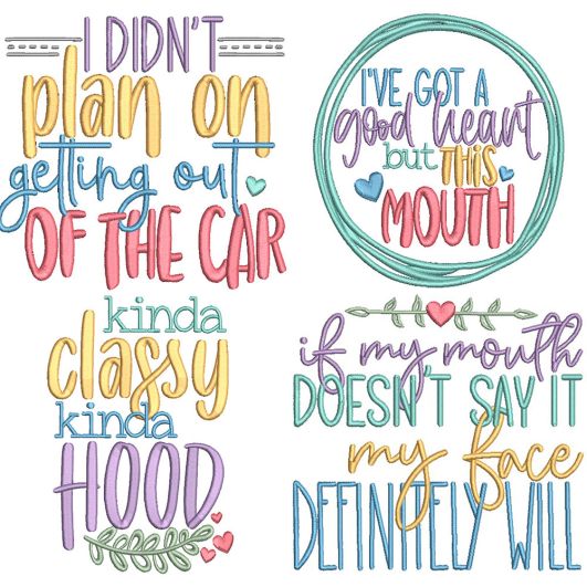 Sassy Pants Word Art 1 | Machine Embroidery Designs by JuJu
