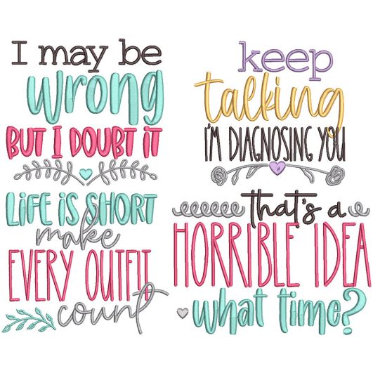 Sassy Pants Word Art 3 | Machine Embroidery Designs by JuJu