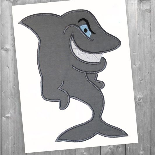 Shifty Shark | Machine Embroidery Designs by JuJu