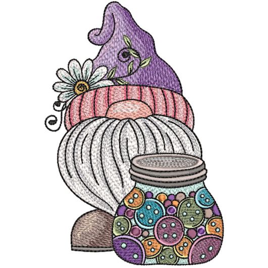 Sewing Gnome Buttons | Machine Embroidery Designs by JuJu
