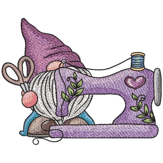 Sewing Gnome Machine | Machine Embroidery Designs by JuJu