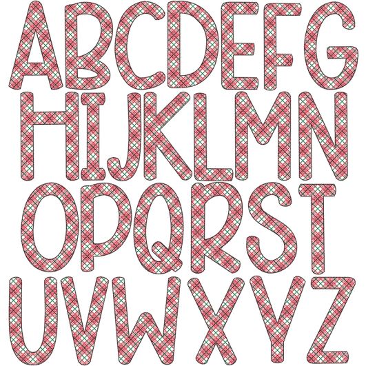 Simply Plaid Alphabet | Machine Embroidery Designs by JuJu