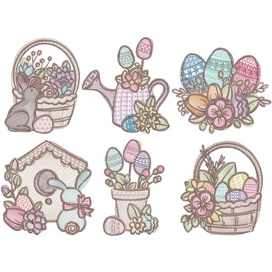 Sketchy Easter | Machine Embroidery Designs by JuJu