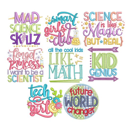 Smart Kids 1 Word Art Machine Embroidery Designs By JuJu
