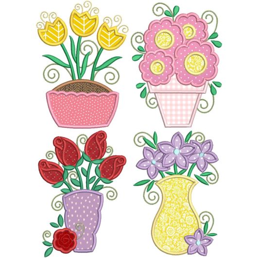 Spring Garden 1 | Machine Embroidery Designs by JuJu