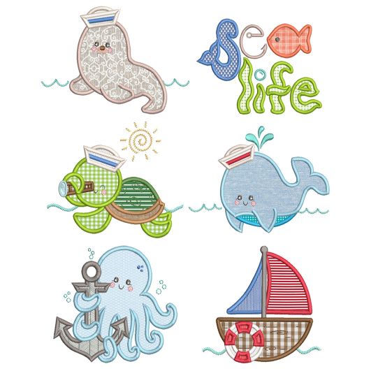 Sweet Nautical 1 Machine Embroidery Designs By JuJu