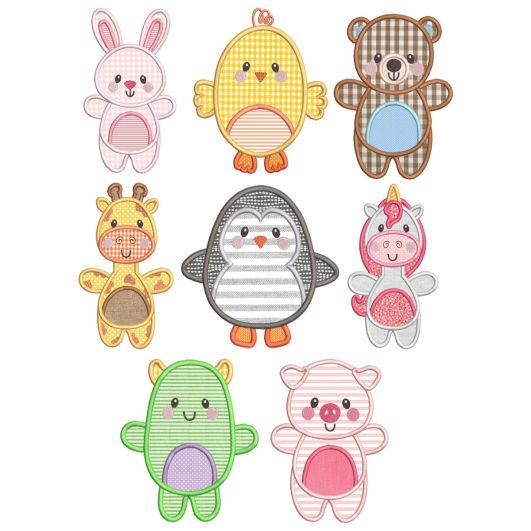 Sweet Soft Lovies Applique Machine Embroidery Designs by JuJu 