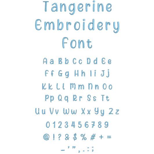 Tangerine Embroidery Font | Machine Embroidery Designs by JuJu