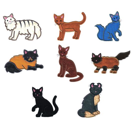 Top Cats Applique Set 2 Machine Embroidery Designs by JuJu